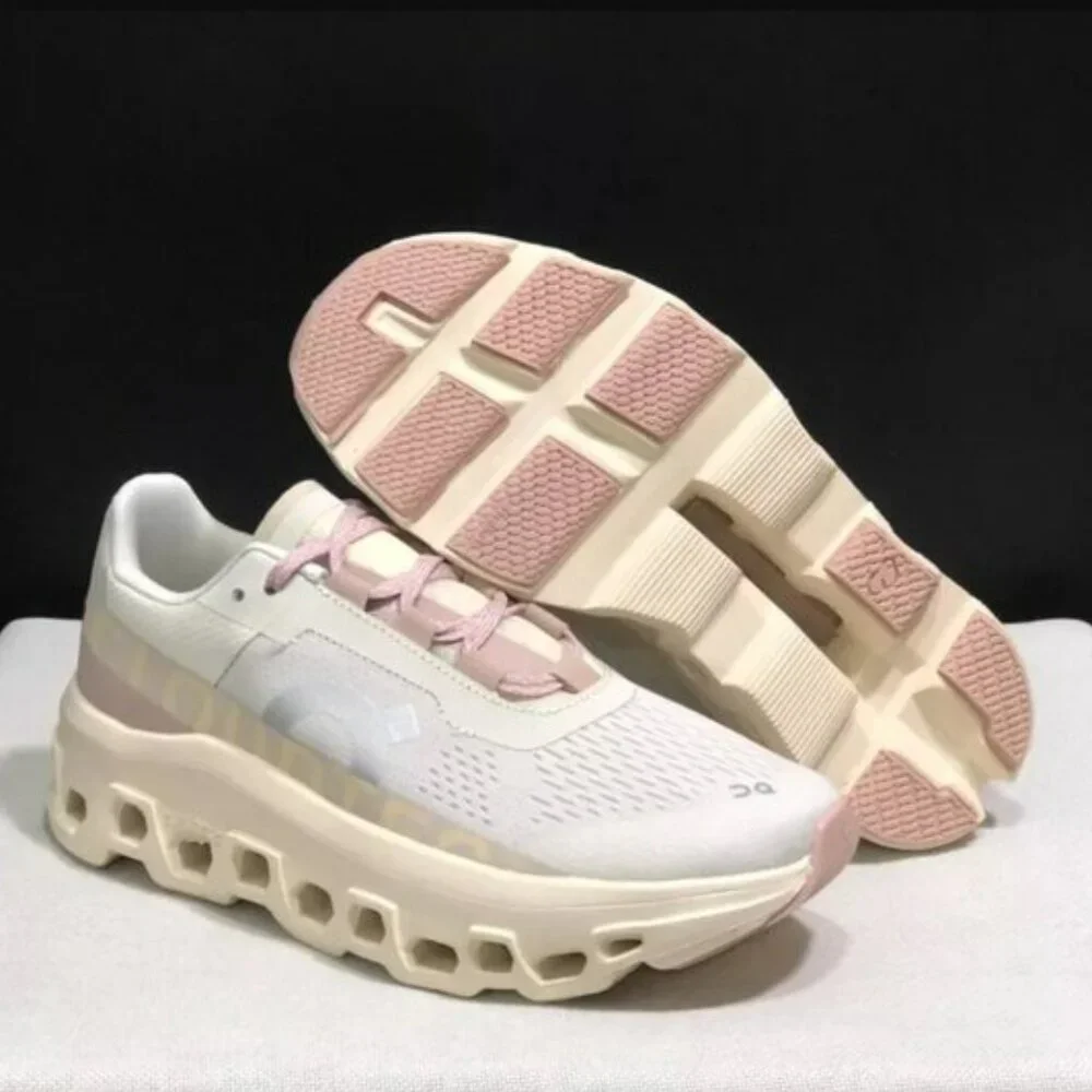 On Running Women's Athletic Shoe - Pale Pink & Cream - Picture 7 of 7